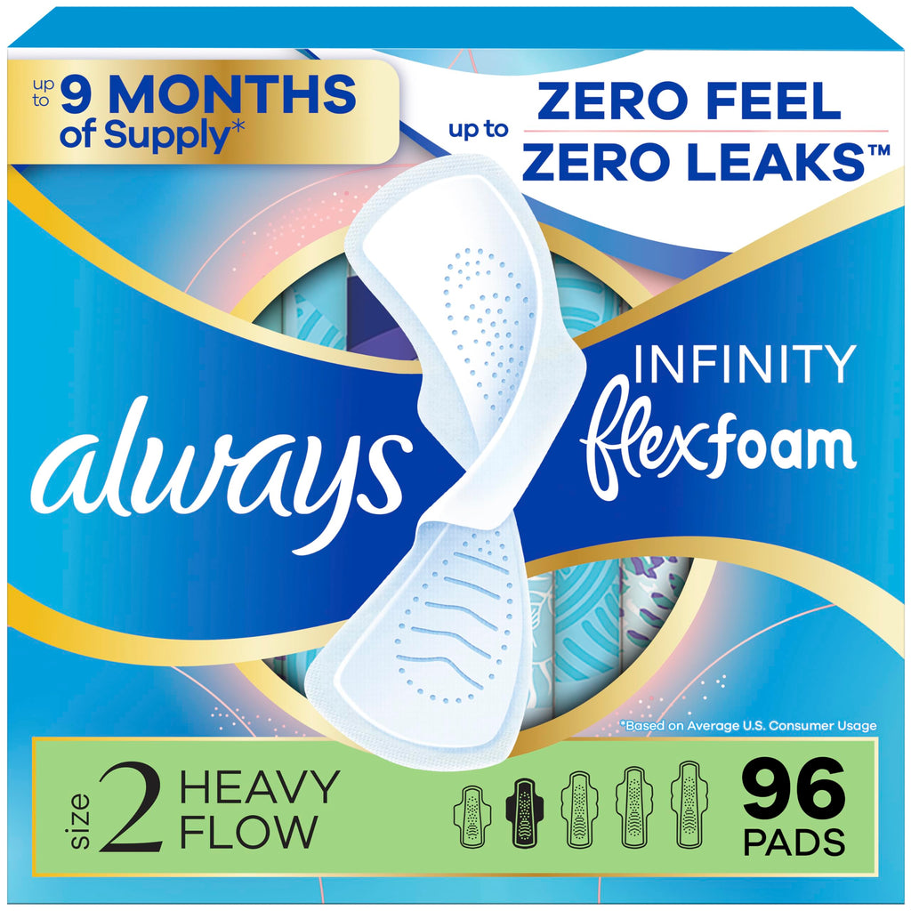 Always Infinity FlexFoam Pads for Women | Dermatologically Tested

