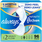 Always Infinity FlexFoam Pads for Women | Dermatologically Tested

