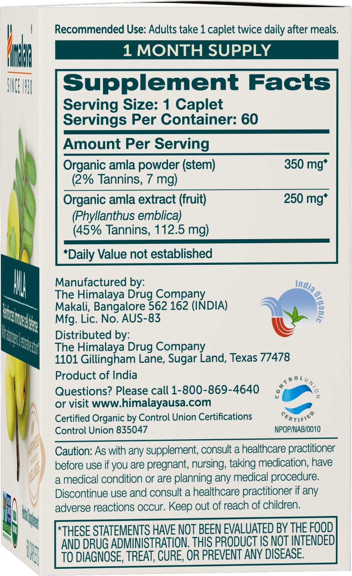 Himalaya Organic Amla Immune Support - Ayurvedic

