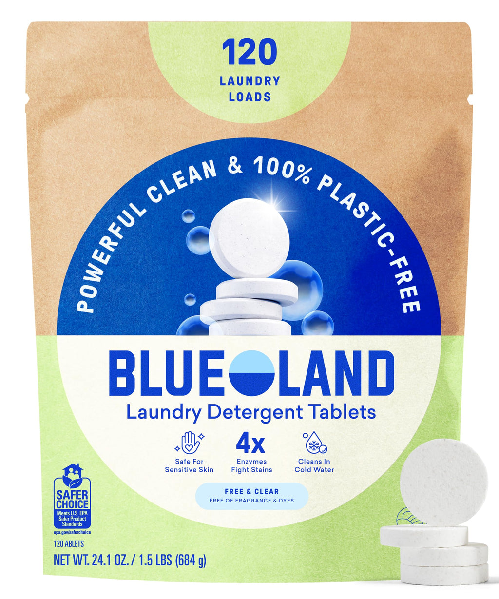BLUELAND Laundry Detergent Tablets - Plastic-Free & Eco-Friendly

