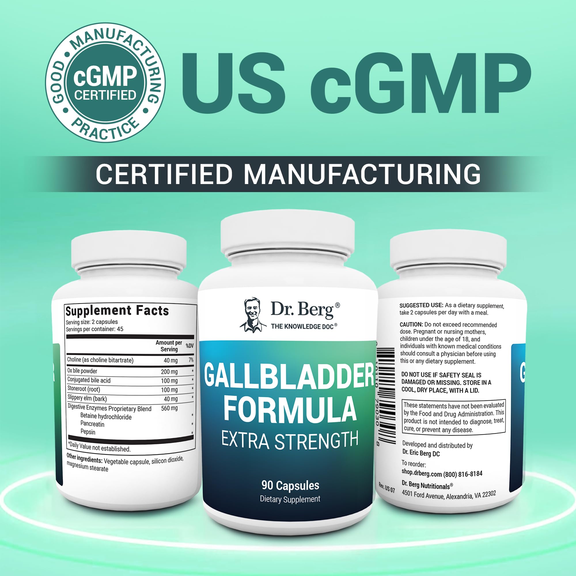 Dr. Berg Gallbladder Formula Digestive Enzymes | GMP


