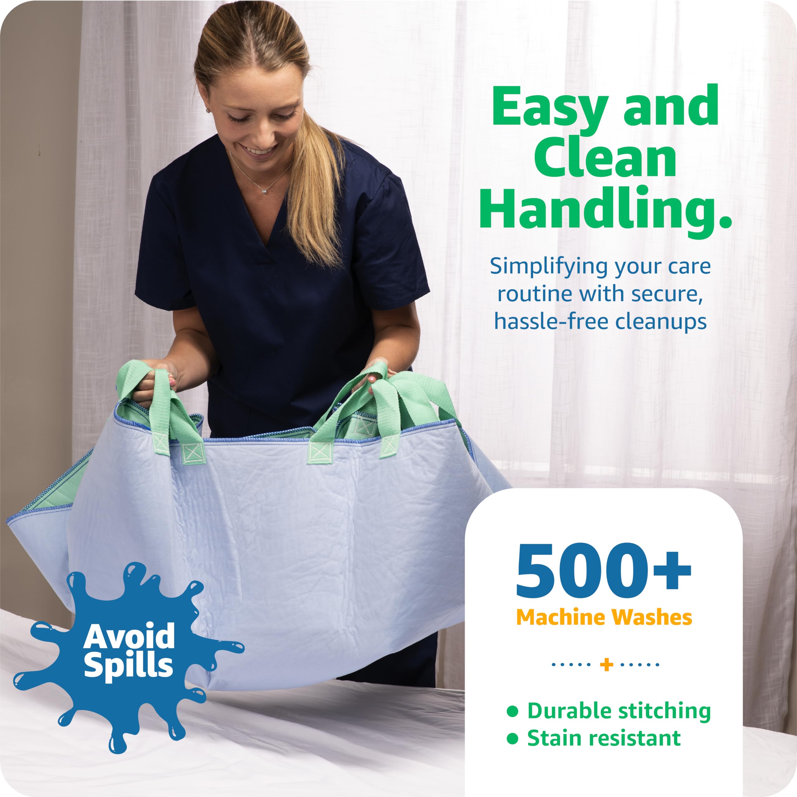 IMPROVIA Positioning Bed Pad with 8 Handles - Waterproof

