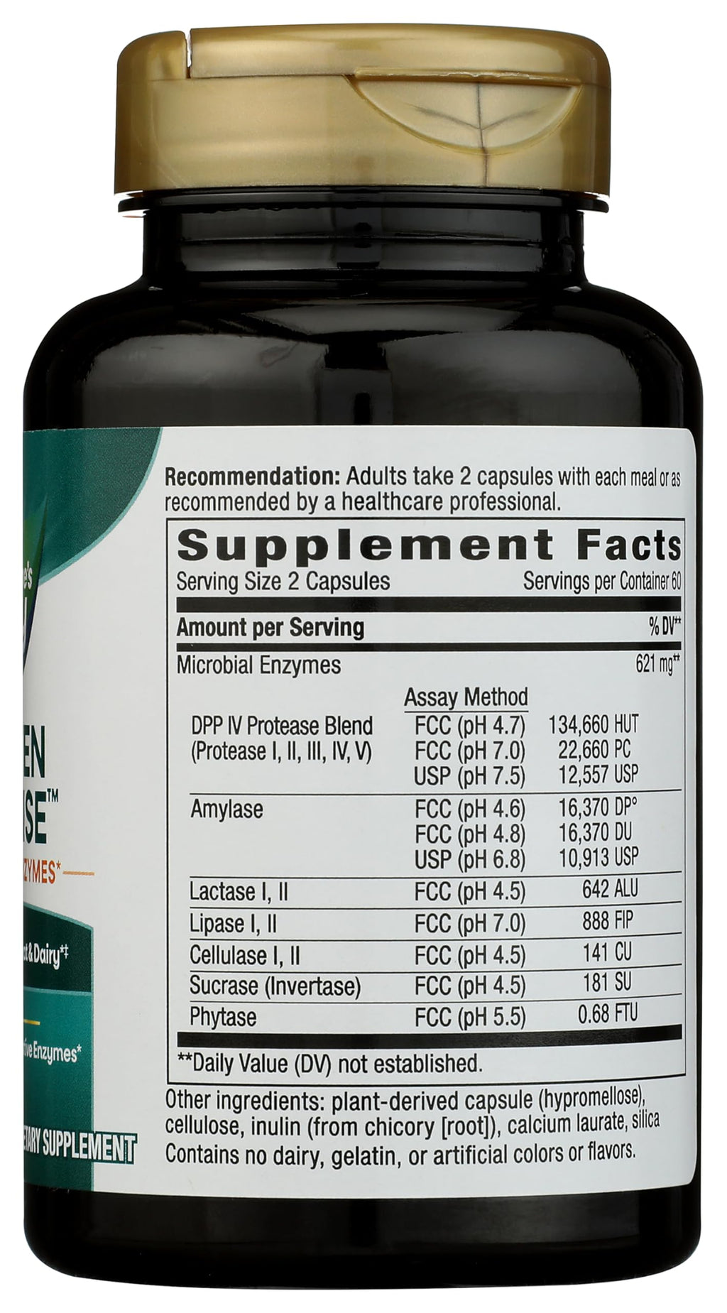 Gluten Defense Digestive Enzymes by Nature's Way

