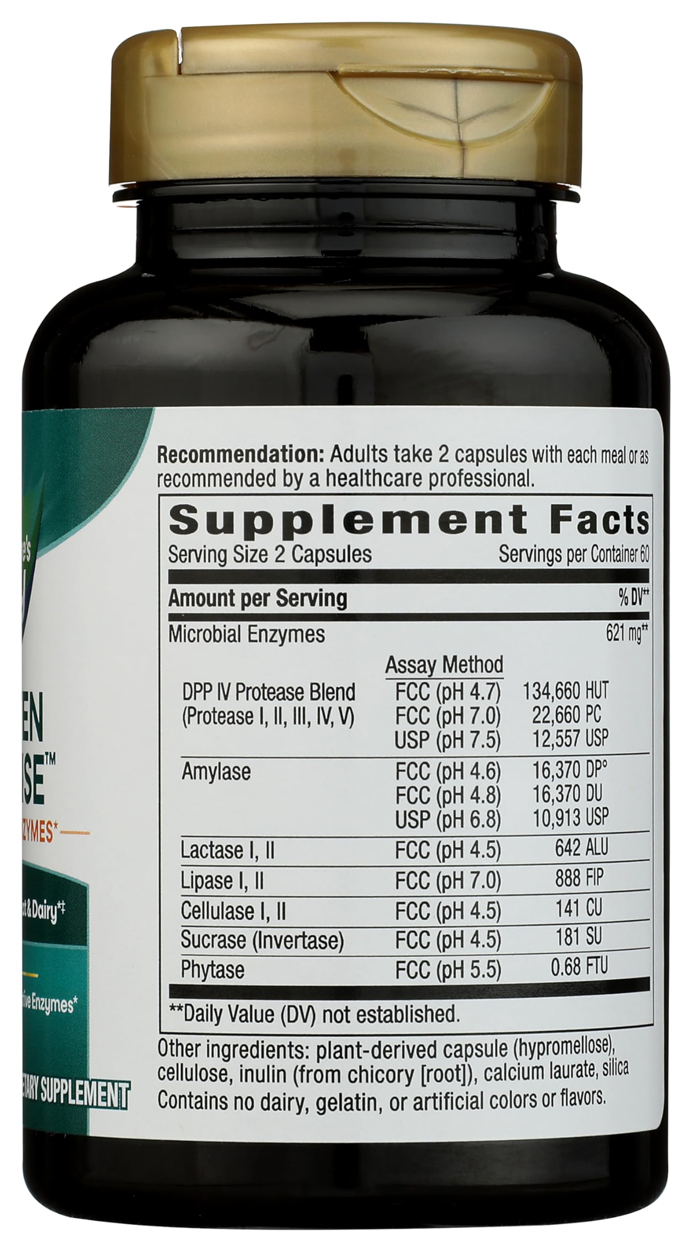 Gluten Defense Digestive Enzymes by Nature's Way

