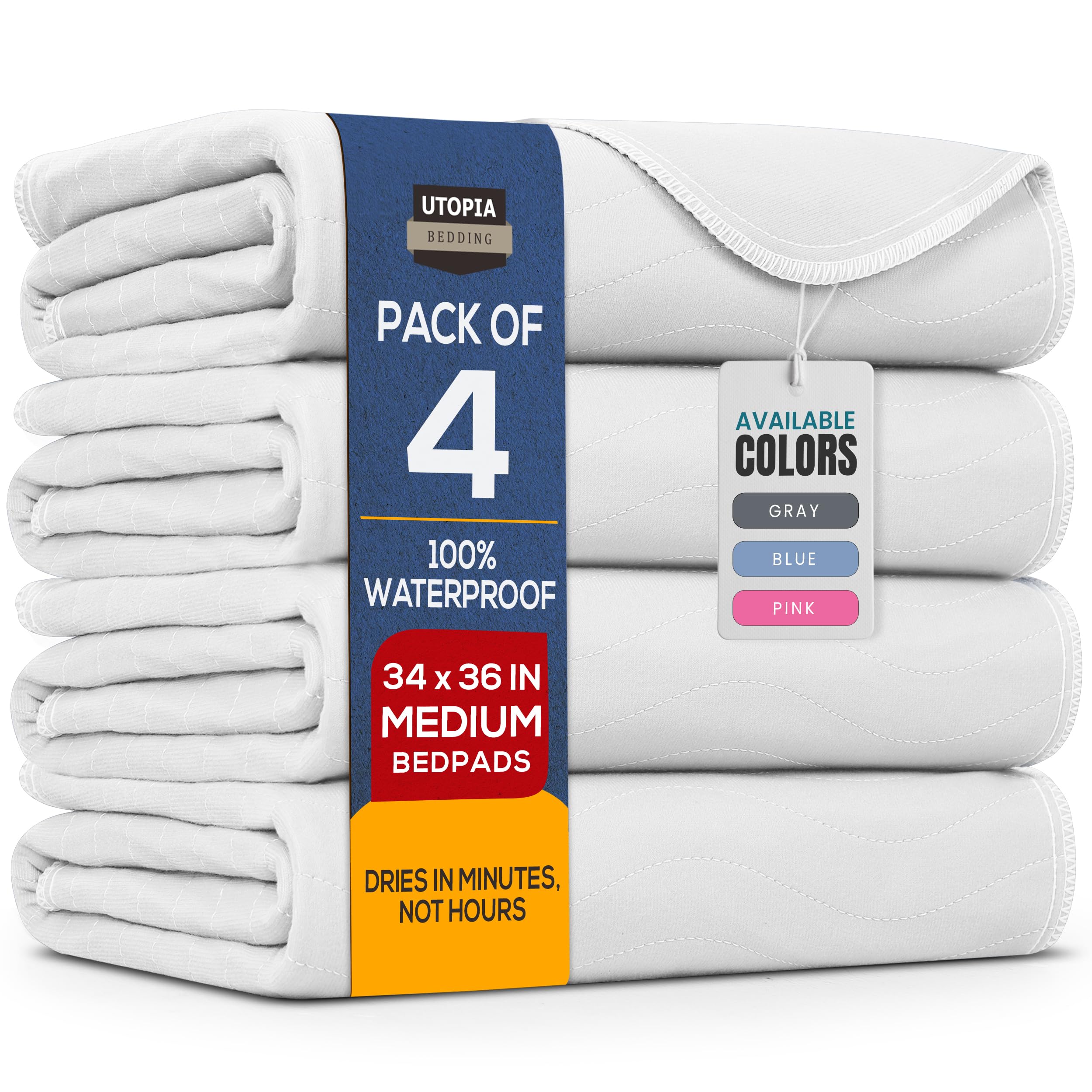Utopia Bedding Washable Underpads - Reusable Waterproof Bed Pads