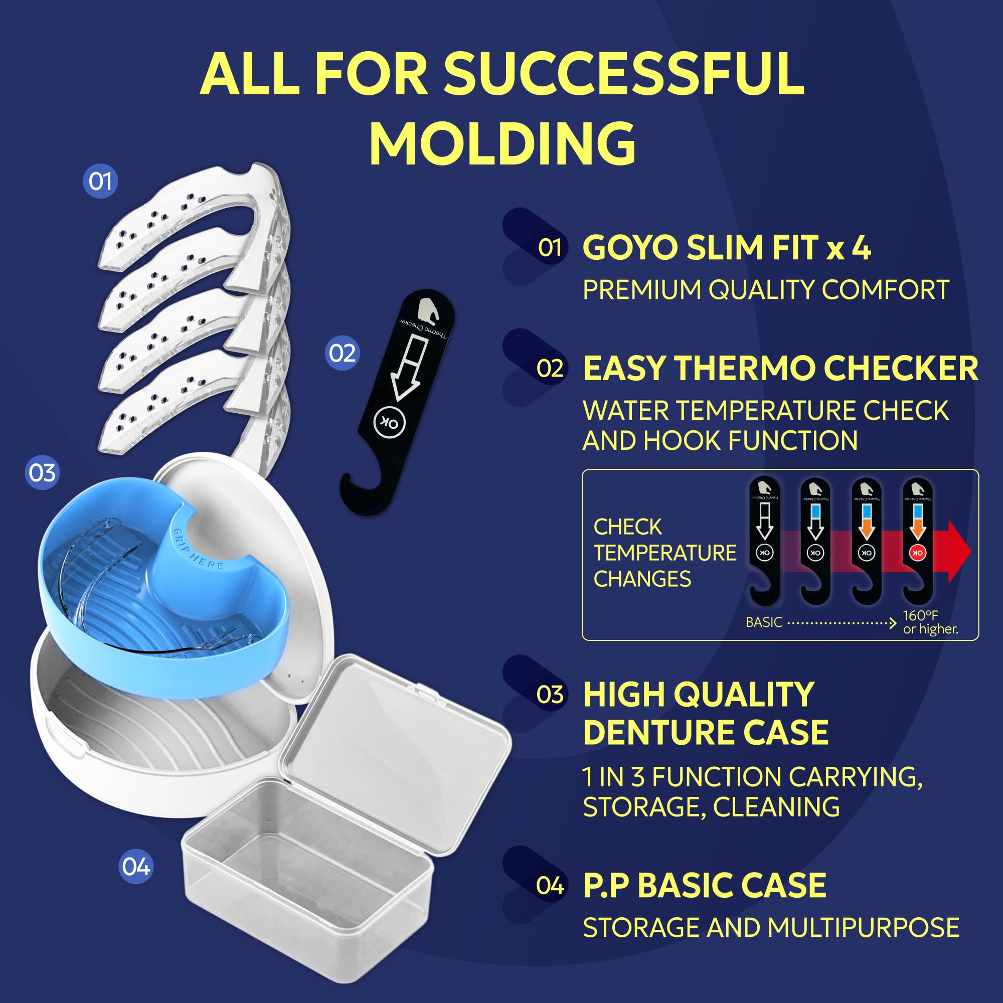 GOYO Mouth Guard for Teeth Grinding | Moldable Night Guard

