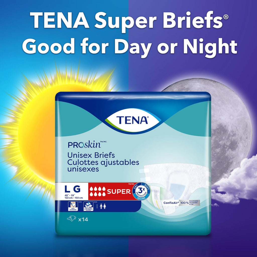TENA ProSkin Incontinence Briefs for Adults - Super Absorbent

