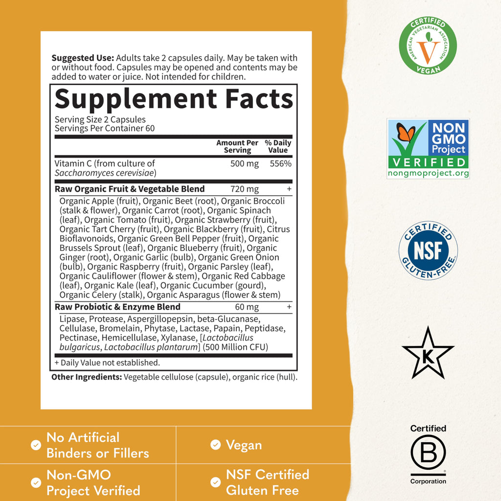 Garden of Life Vitamin Code Raw Vitamin C with Probiotics

