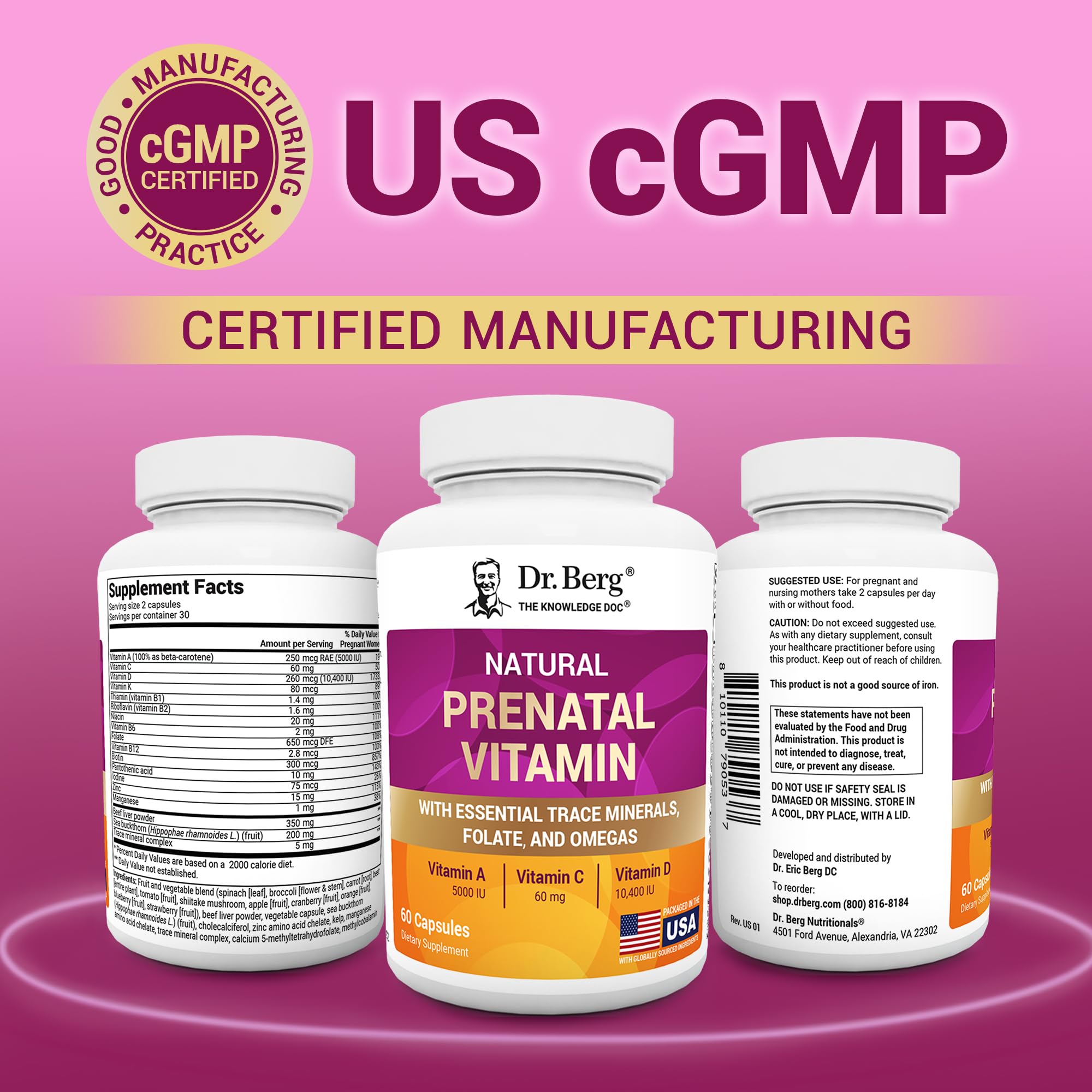 Dr. Berg Prenatal Multivitamin for Women | Pregnancy Support

