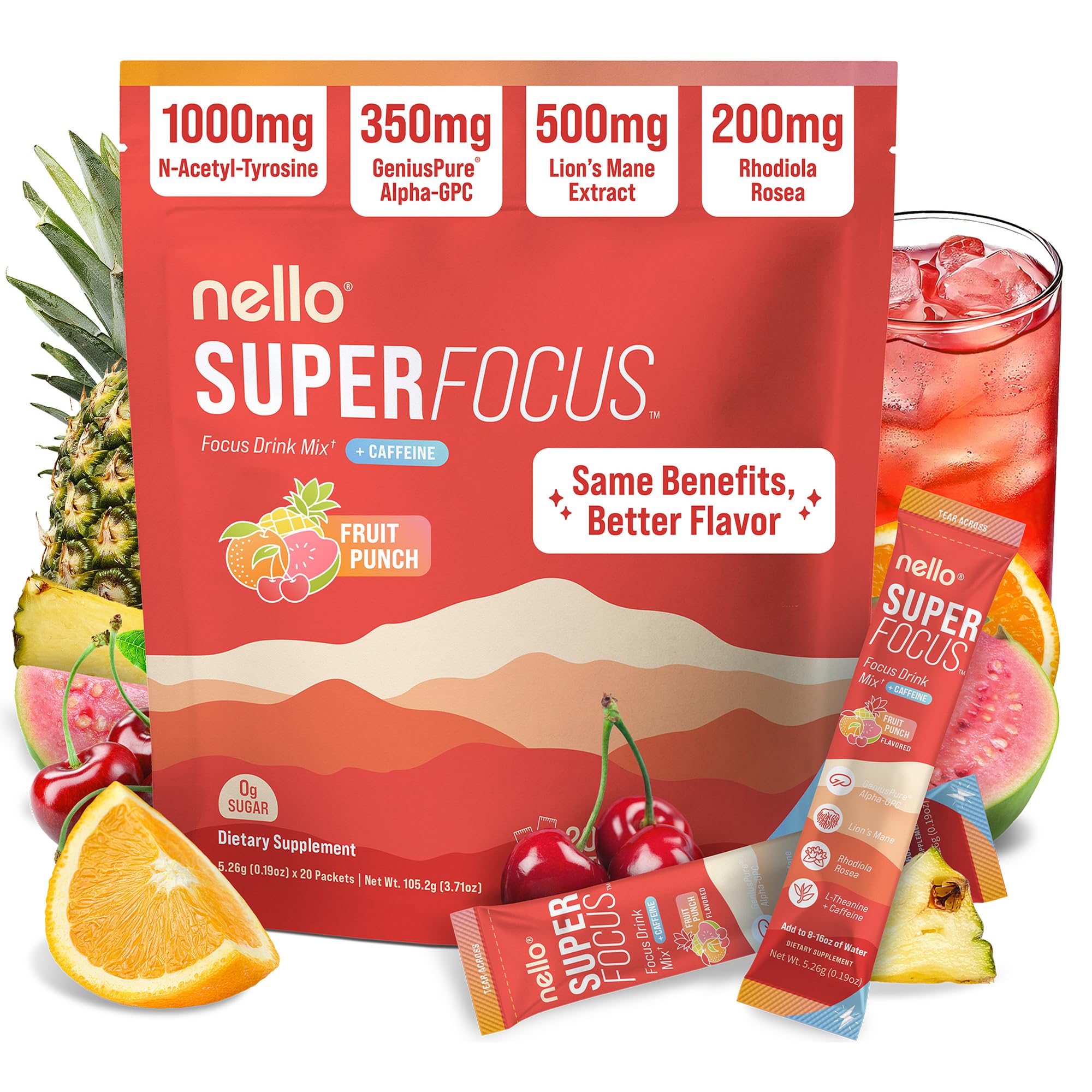 Nello Superfocus Nootropic Drink Mix for Focus

