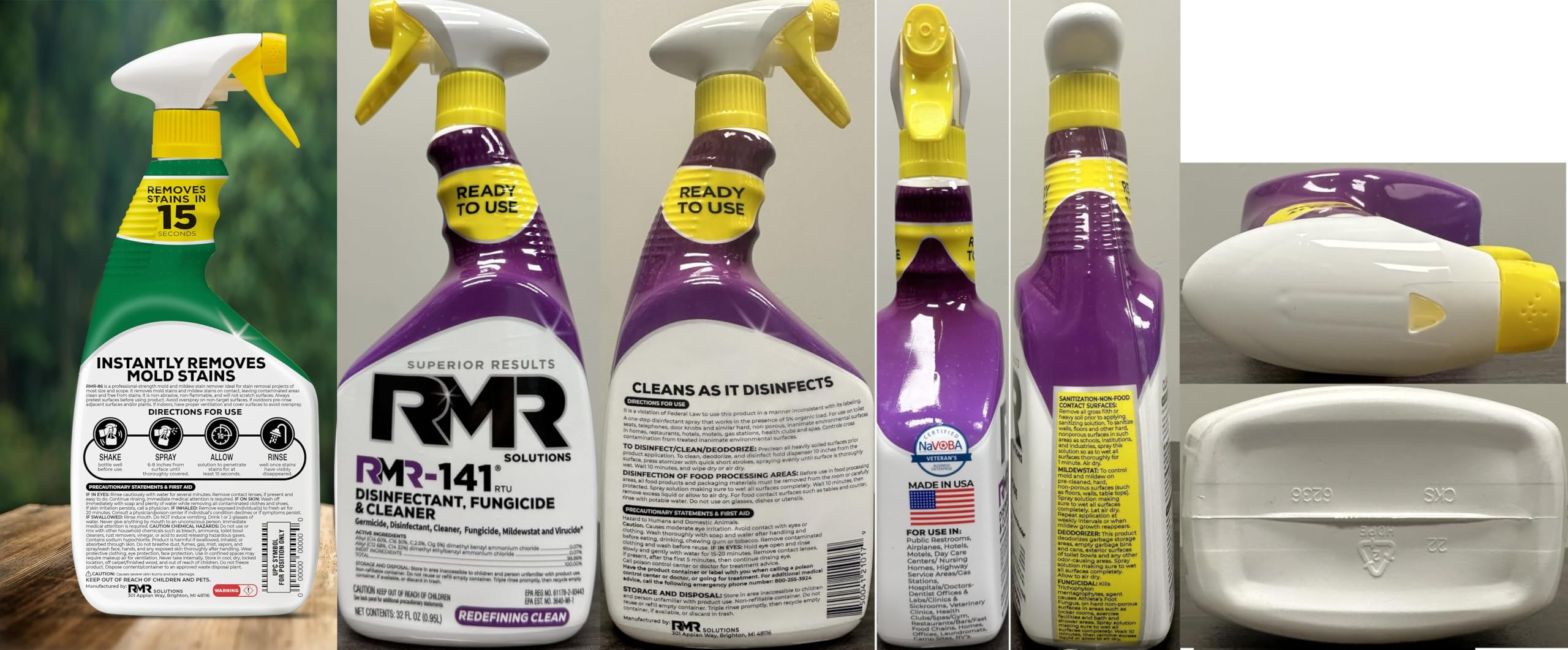 RMR Brands Mold & Mildew Removal Kit | Disinfectant Spray

