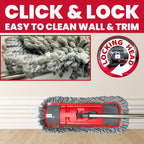 Floor Mop with Reusable Pads and Extended Reach

