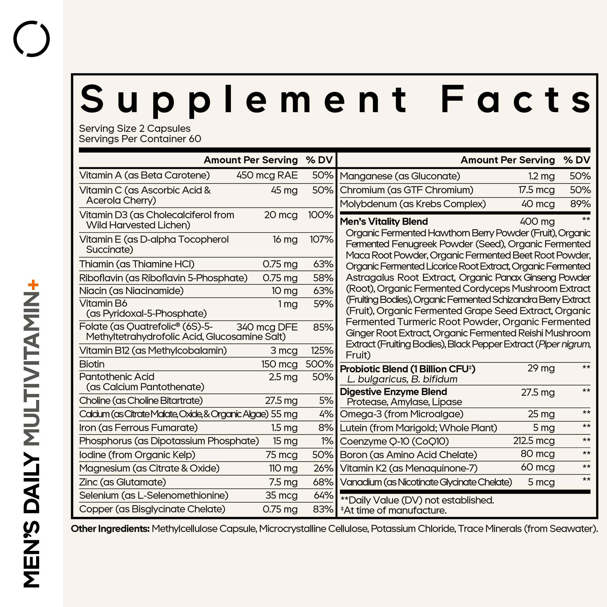 Codeage Men’s Daily Multivitamin – Organic Whole Foods

