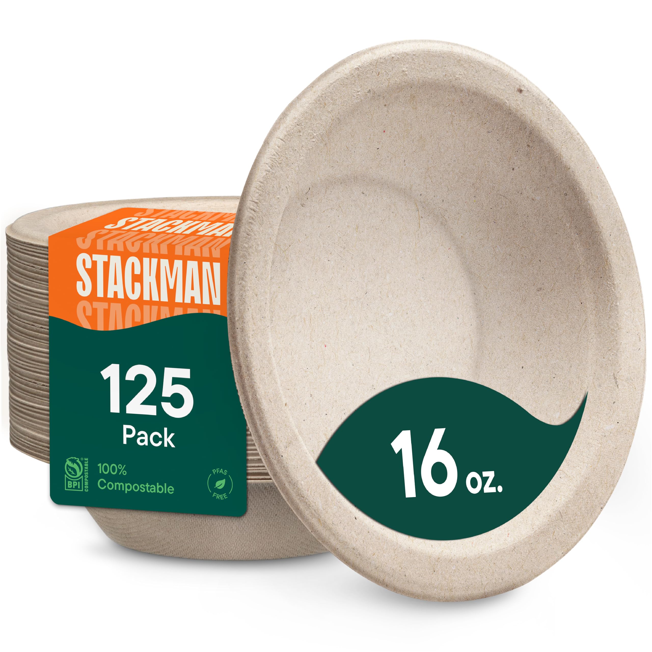 Compostable Paper Bowls - BPI Certified, PFAS-Free

