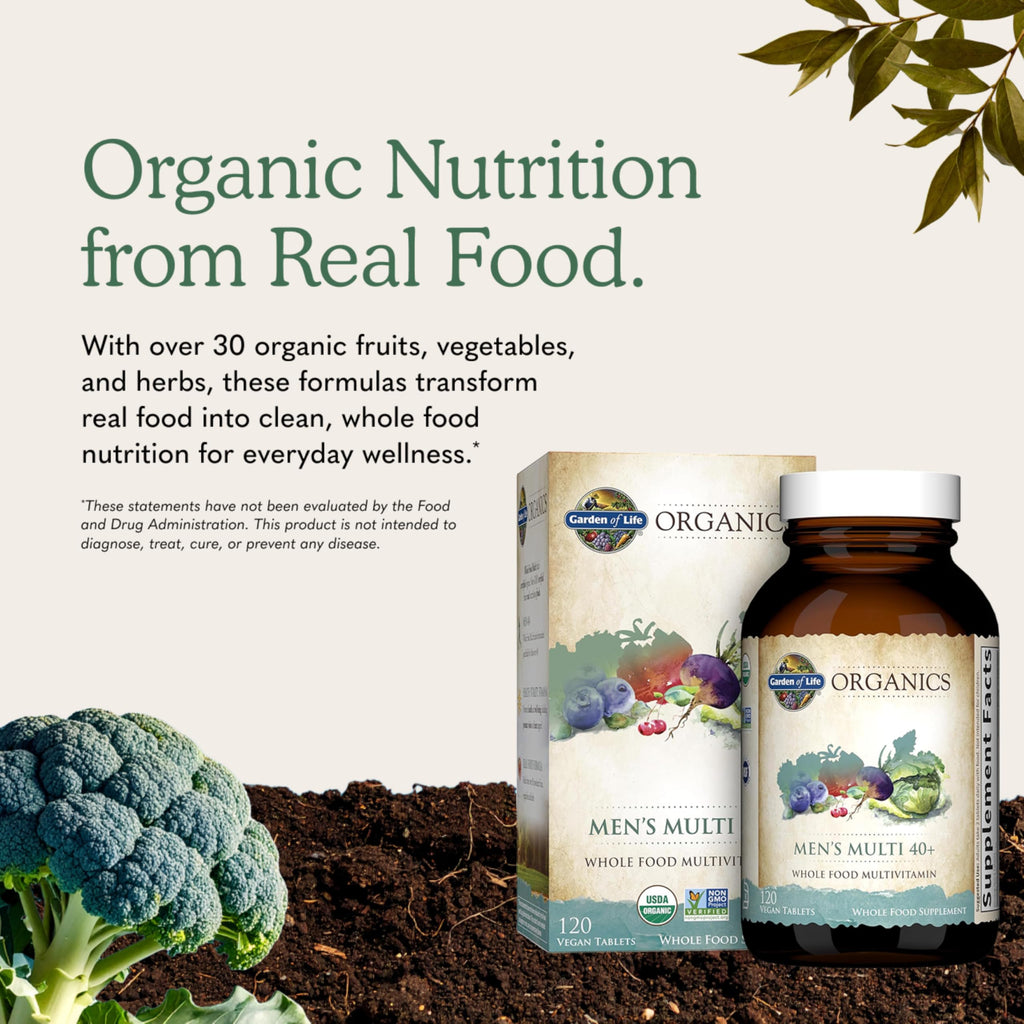 Garden of Life Organics Men’s Multivitamin 40+ - Vegan Organic

