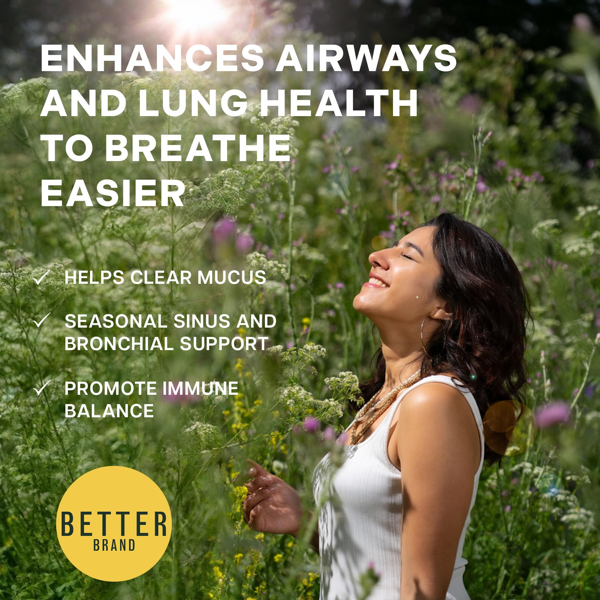 Betterbrand BetterLungs Lung Support with NAC and Mullein

