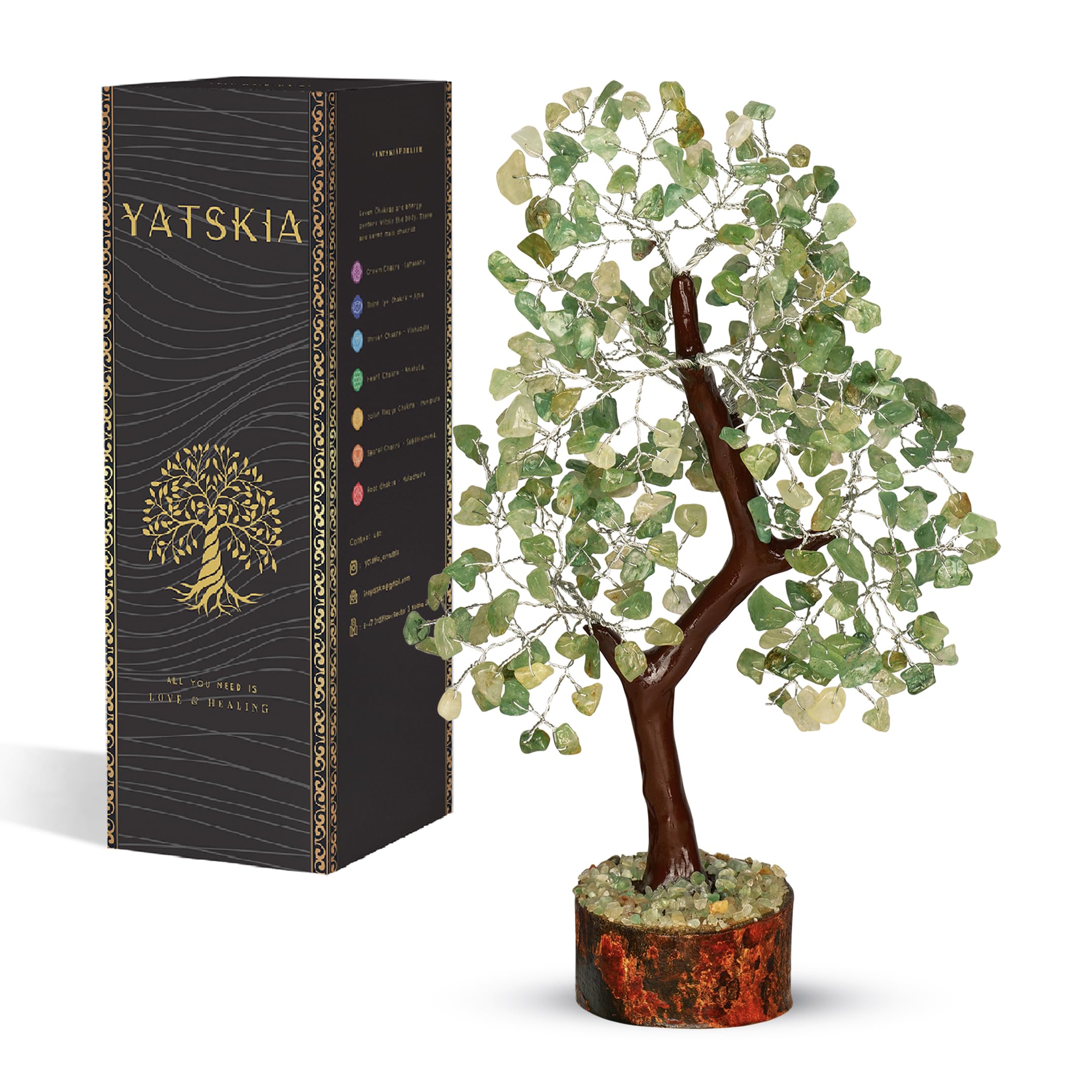 YATSKIA Crystal Tree Sculpture with Natural Crystals