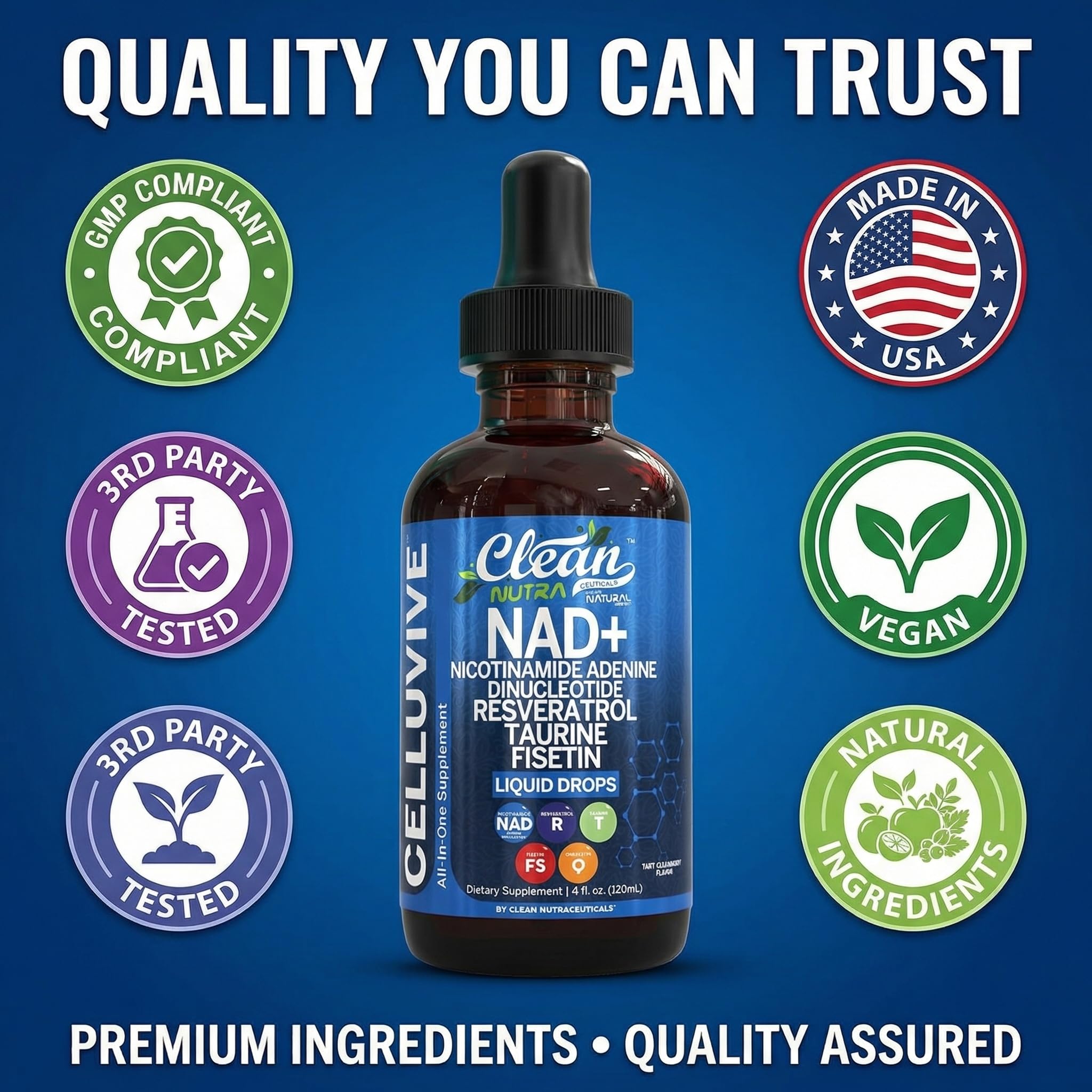CelluVive Liposomal NAD Resveratrol Drops

