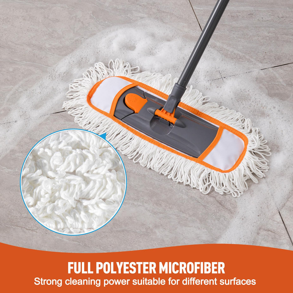 CLEANHOME Dust Mop with Washable Pads - Rotating Head

