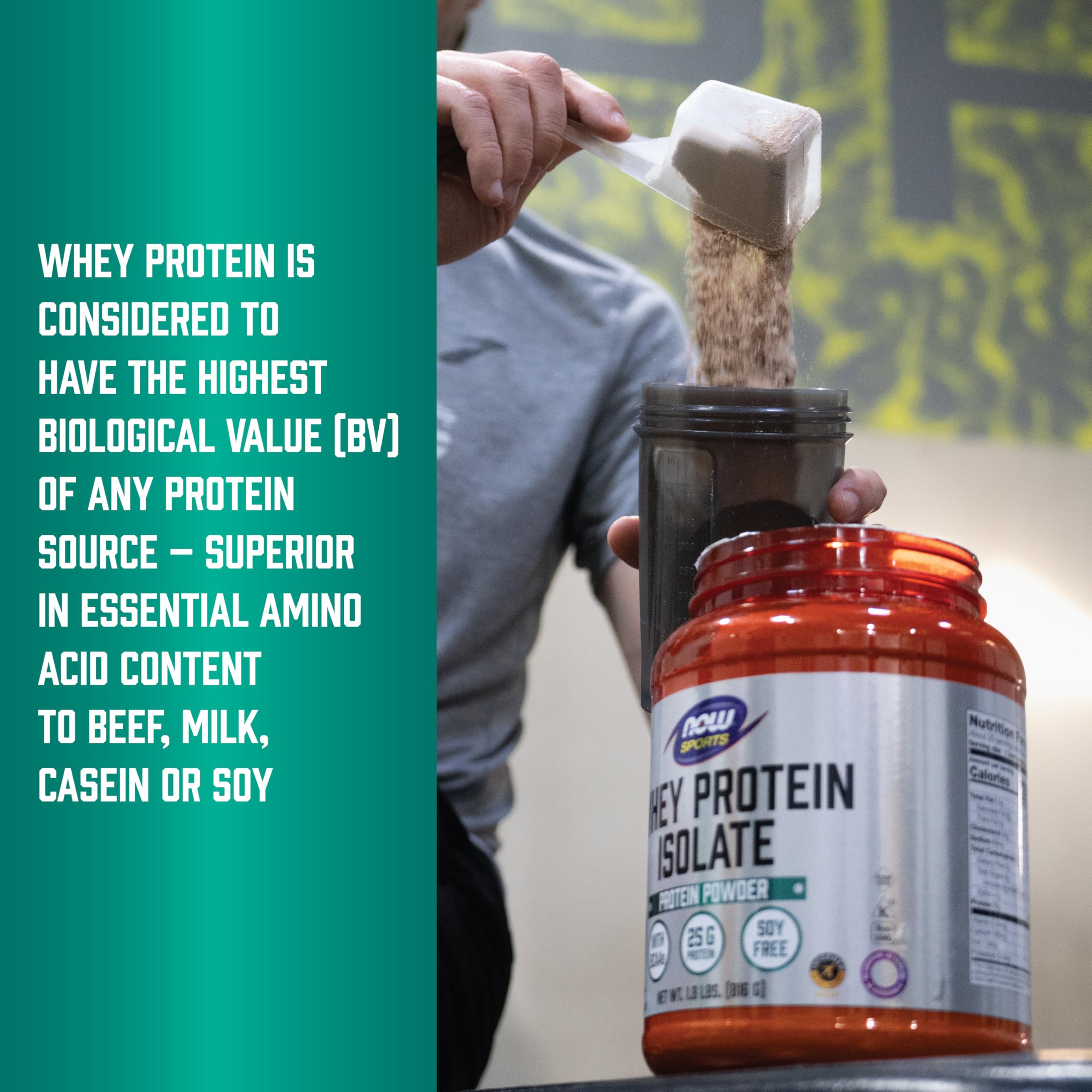 NOW Foods Whey Protein with BCAAs

