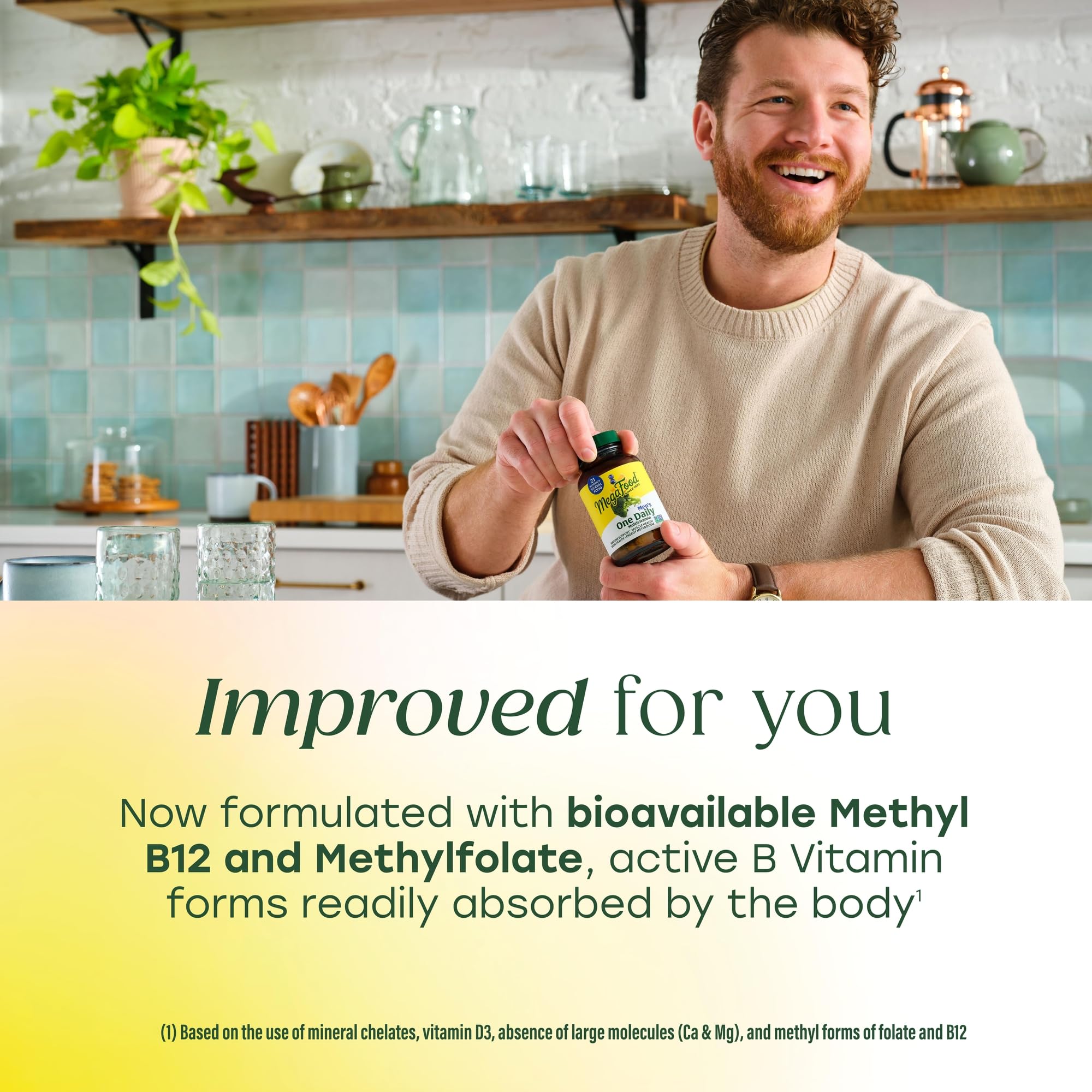 One Daily Men's Multivitamin MegaFood | Immune & Energy

