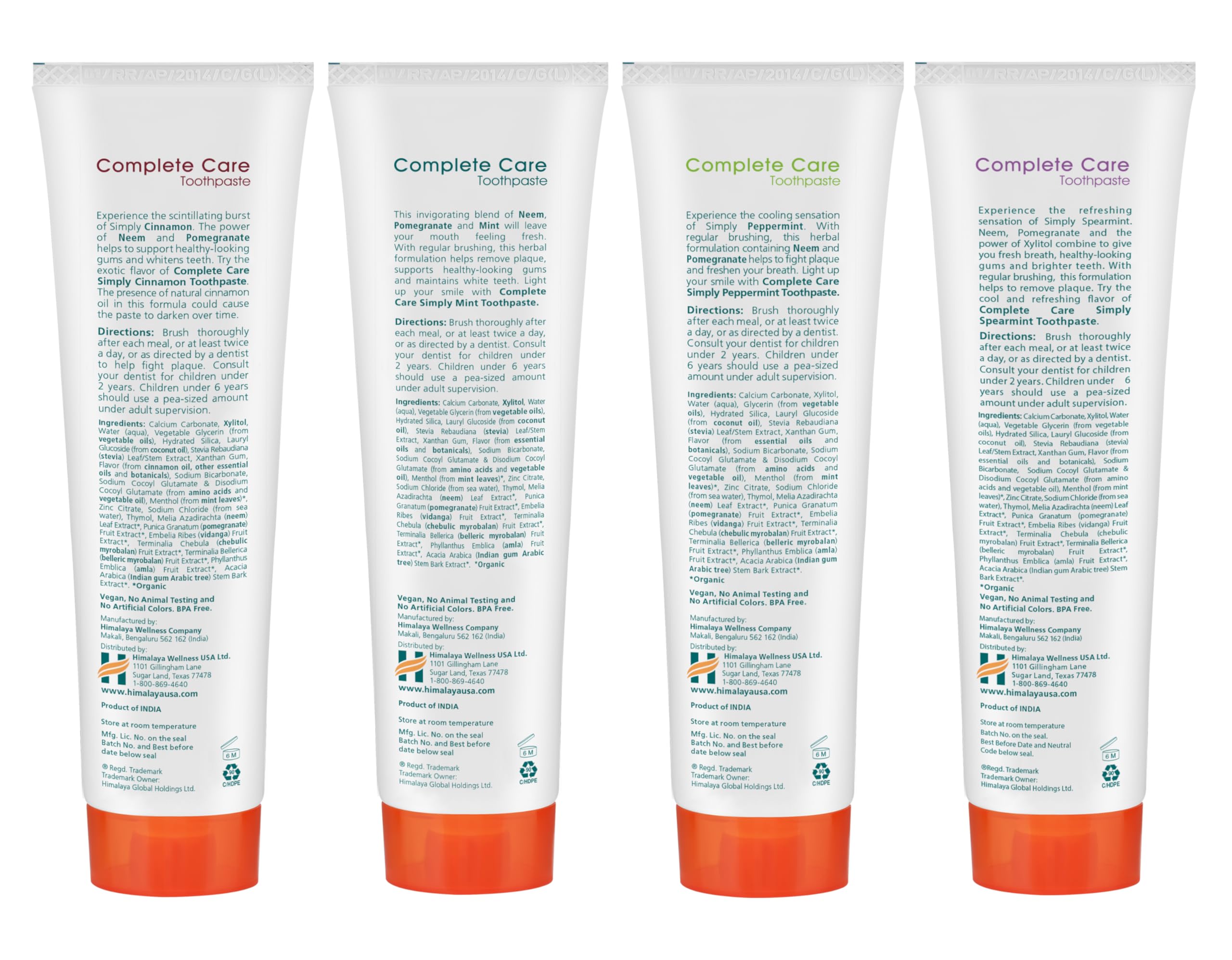 Complete Care Toothpaste Herbal Himalaya Botanique

