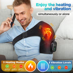Cordless Shoulder Heating Pad & Massager | Heat & Vibration

