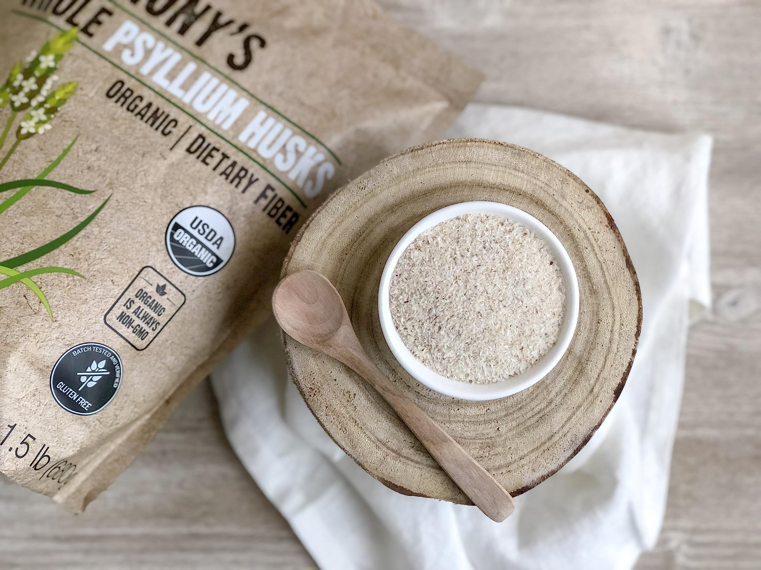 Anthony's Organic Psyllium Husks Dietary Fiber - Gluten Free

