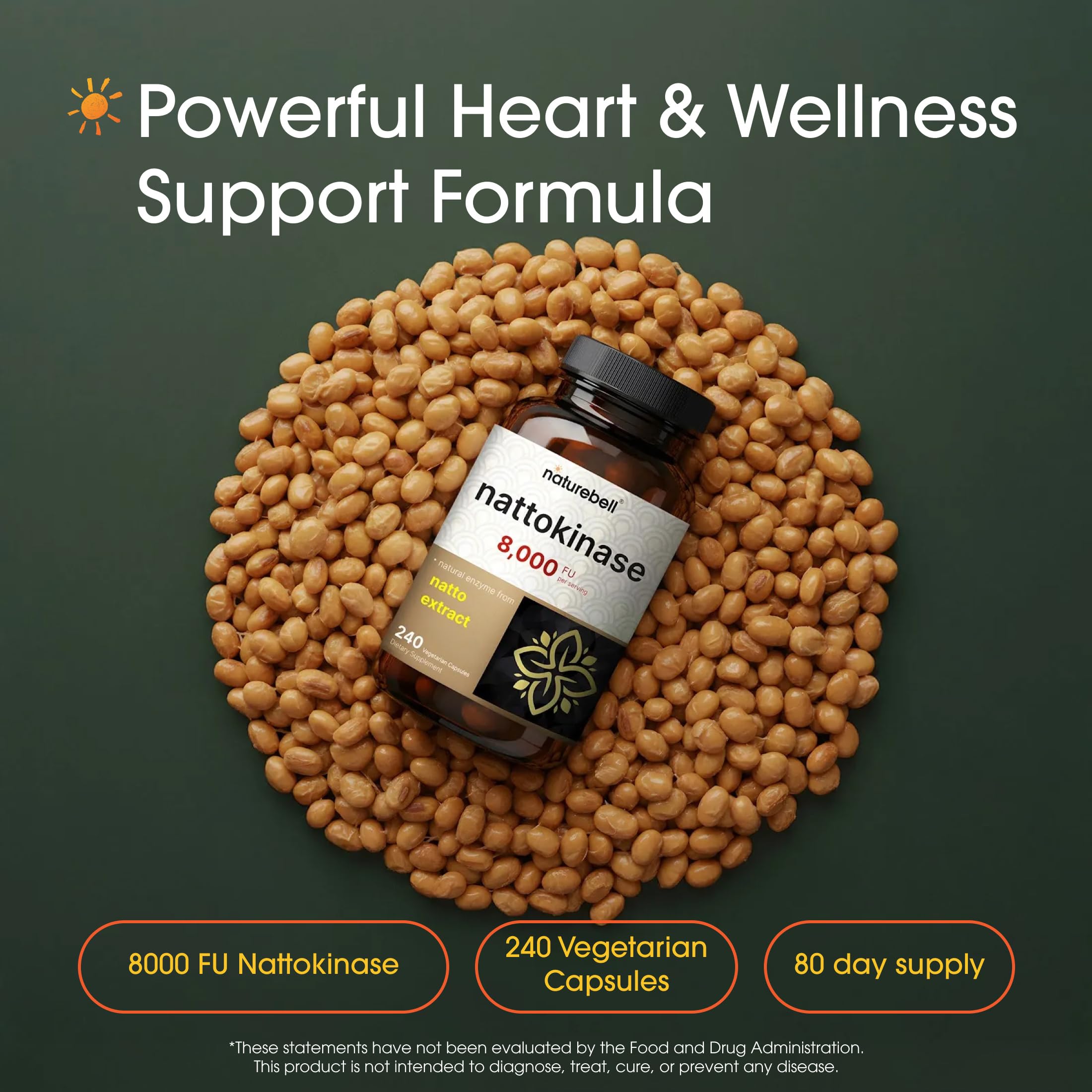 NatureBell Nattokinase Supplement - Heart Health Support

