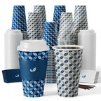 JOLLY CHEF Disposable Coffee Cups with Lids, Sleeves & Stirrers


