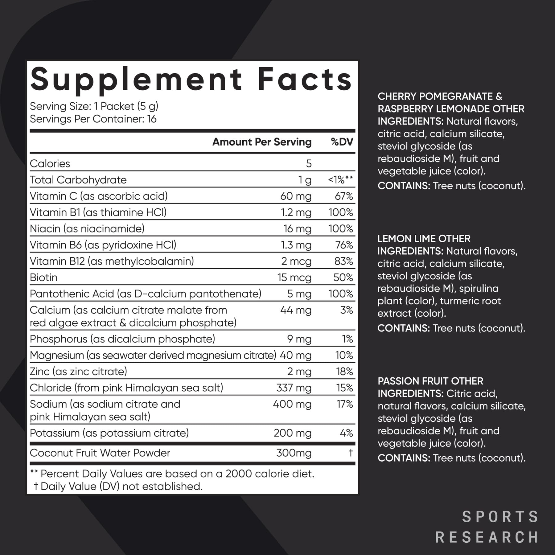 Sports Research Hydrate Electrolytes Powder | Hydration

