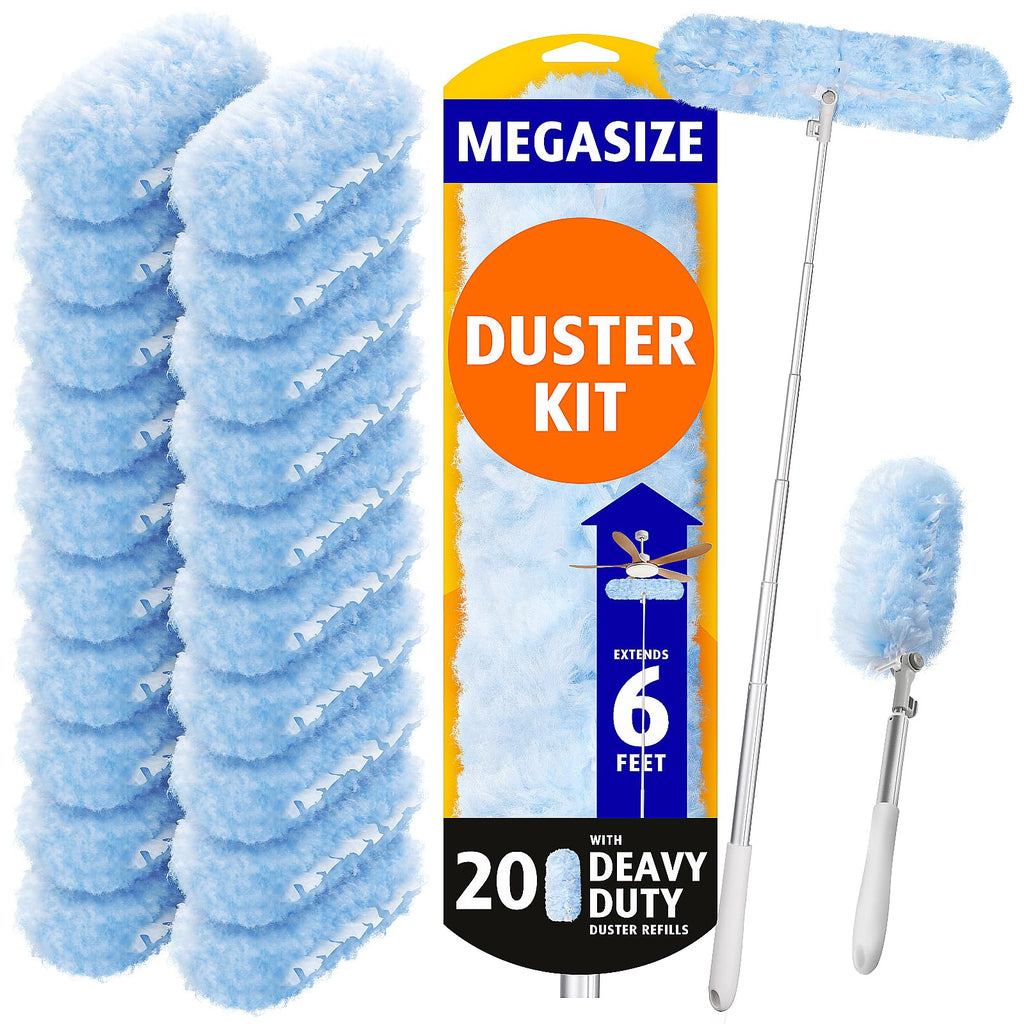 Extendable Microfiber Duster with Double-Head

