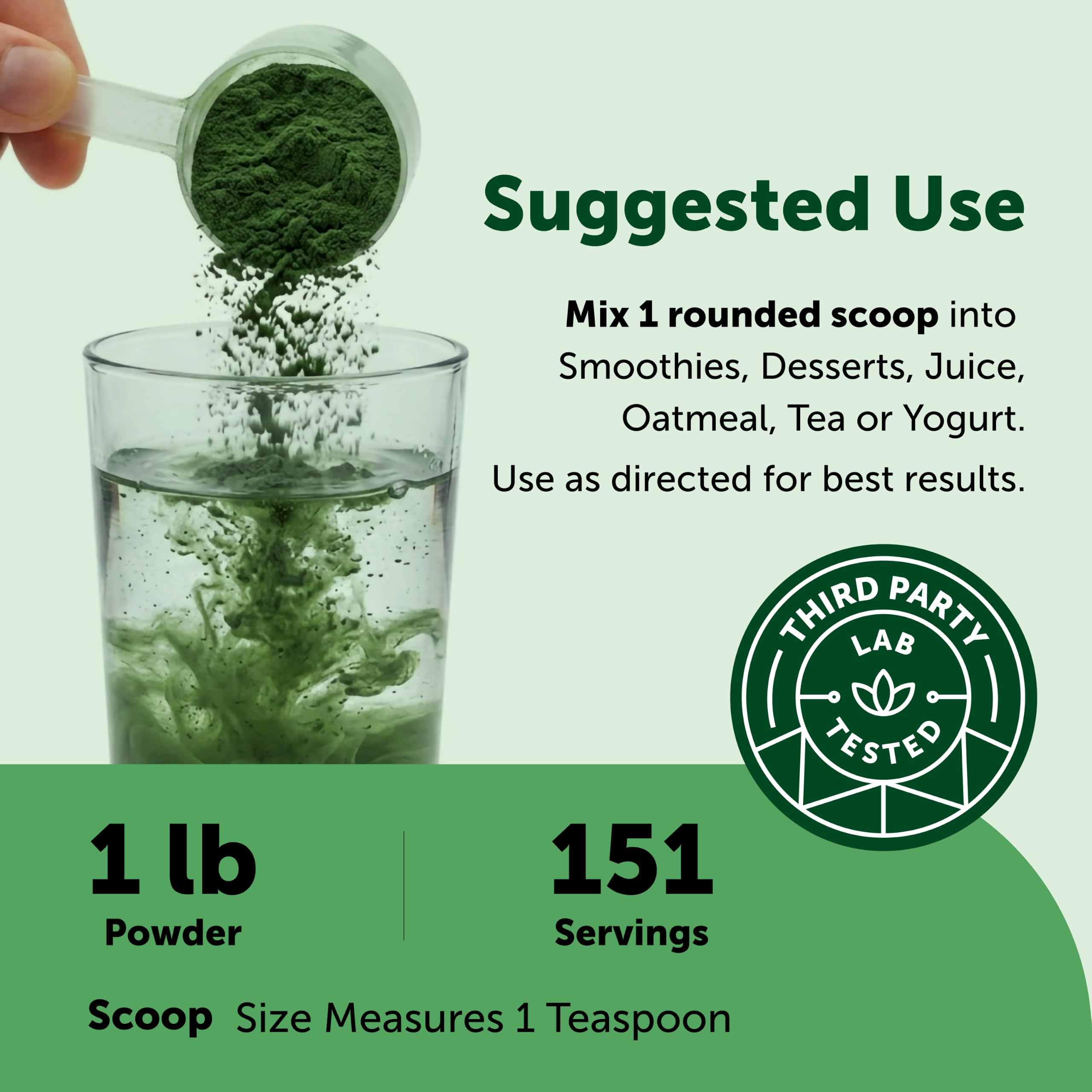 Micro Ingredients Spirulina Powder - Organic Vegan Protein

