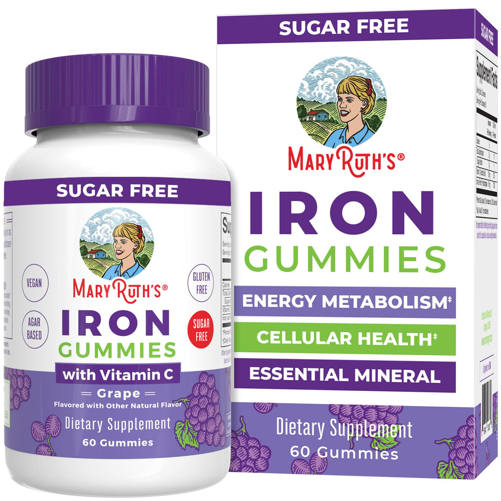 MaryRuth's Iron Gummies with Vitamin C | Vegan Iron Supplement

