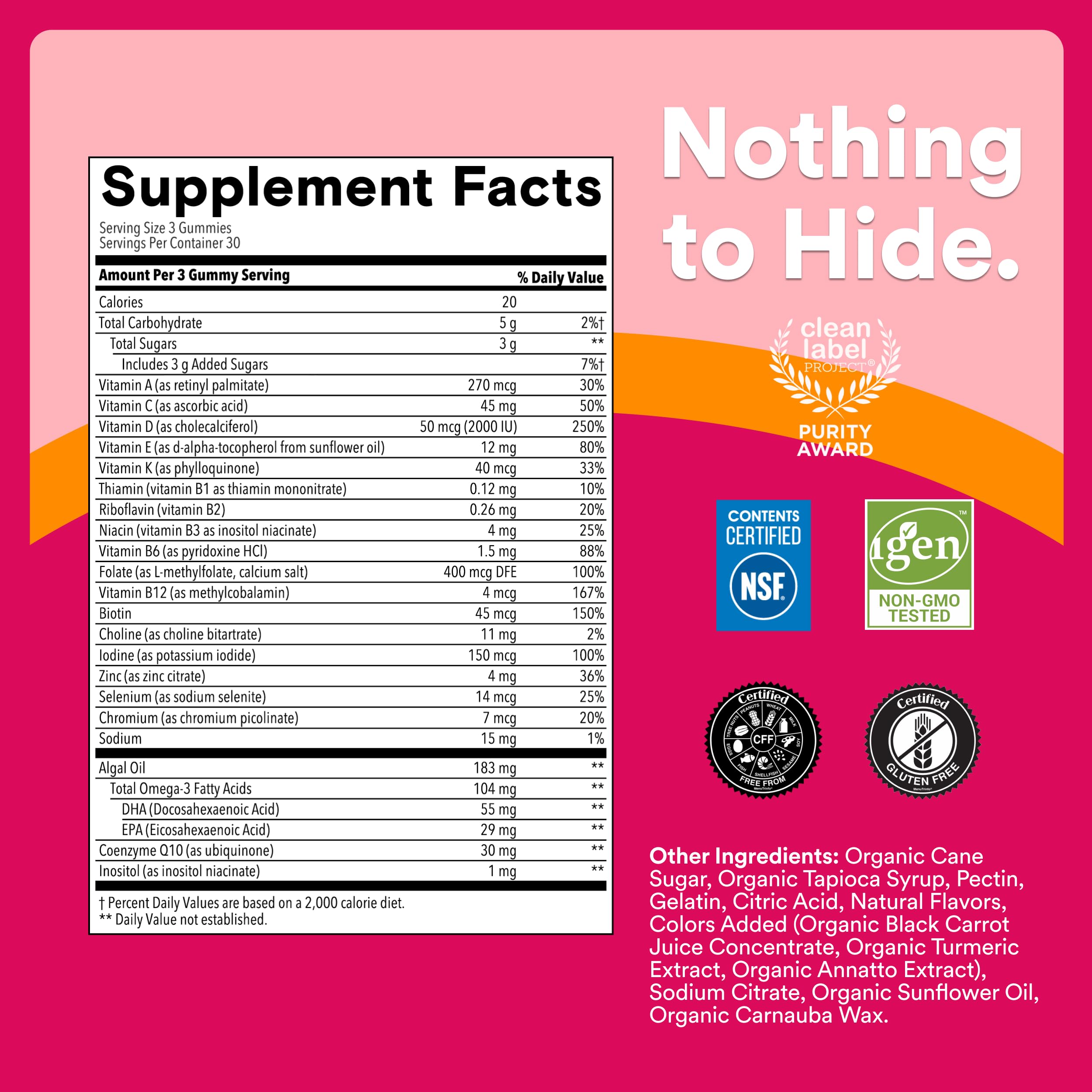 SmartyPants Women's Multivitamin Gummies | Omega-3 DHA/EPA

