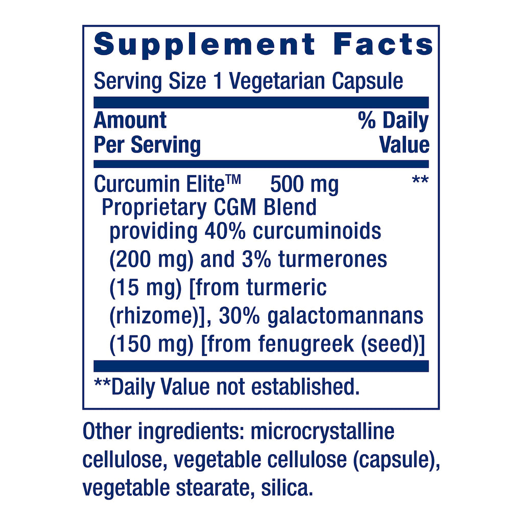 Life Extension Curcumin Elite Turmeric Extract Bioavailable

