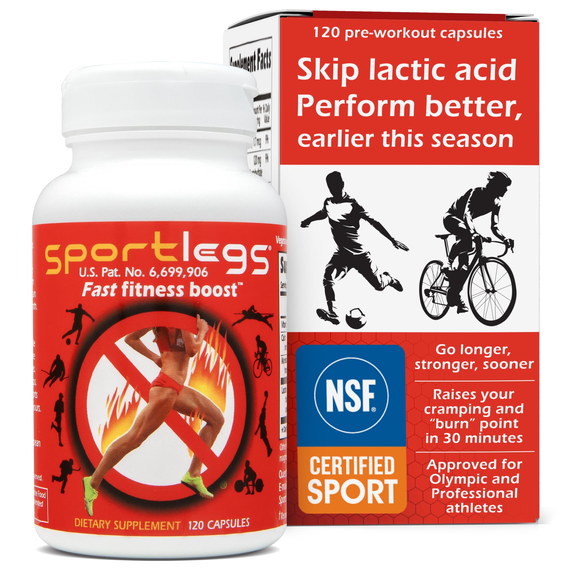 SPORTLEGS Pre-Exercise Metabolic Primer for Runners, Cyclists and Endurance Athletes