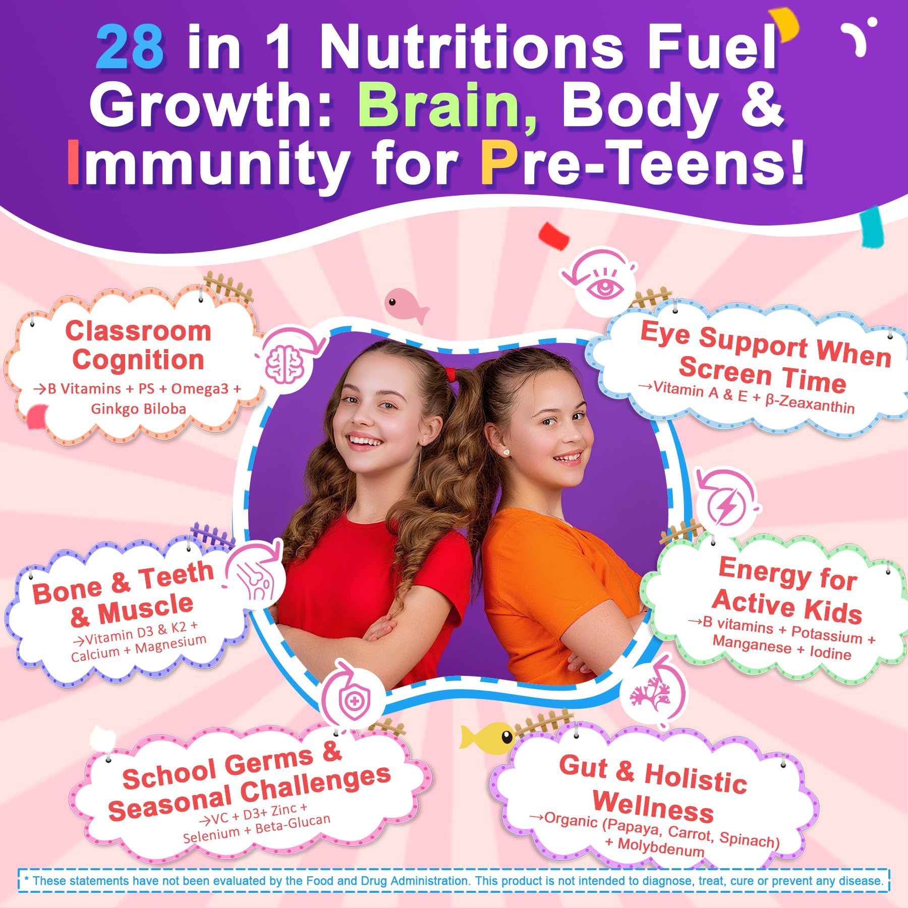 Nextdia Multivitamin Filled Gummies for Teens and Kids

