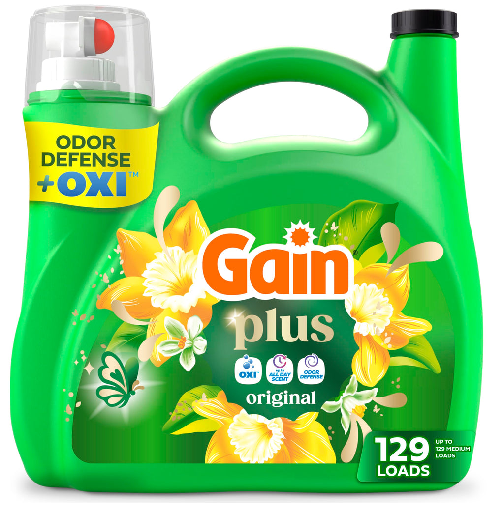 Gain Plus Liquid Laundry Detergent with Oxi Original Scent

