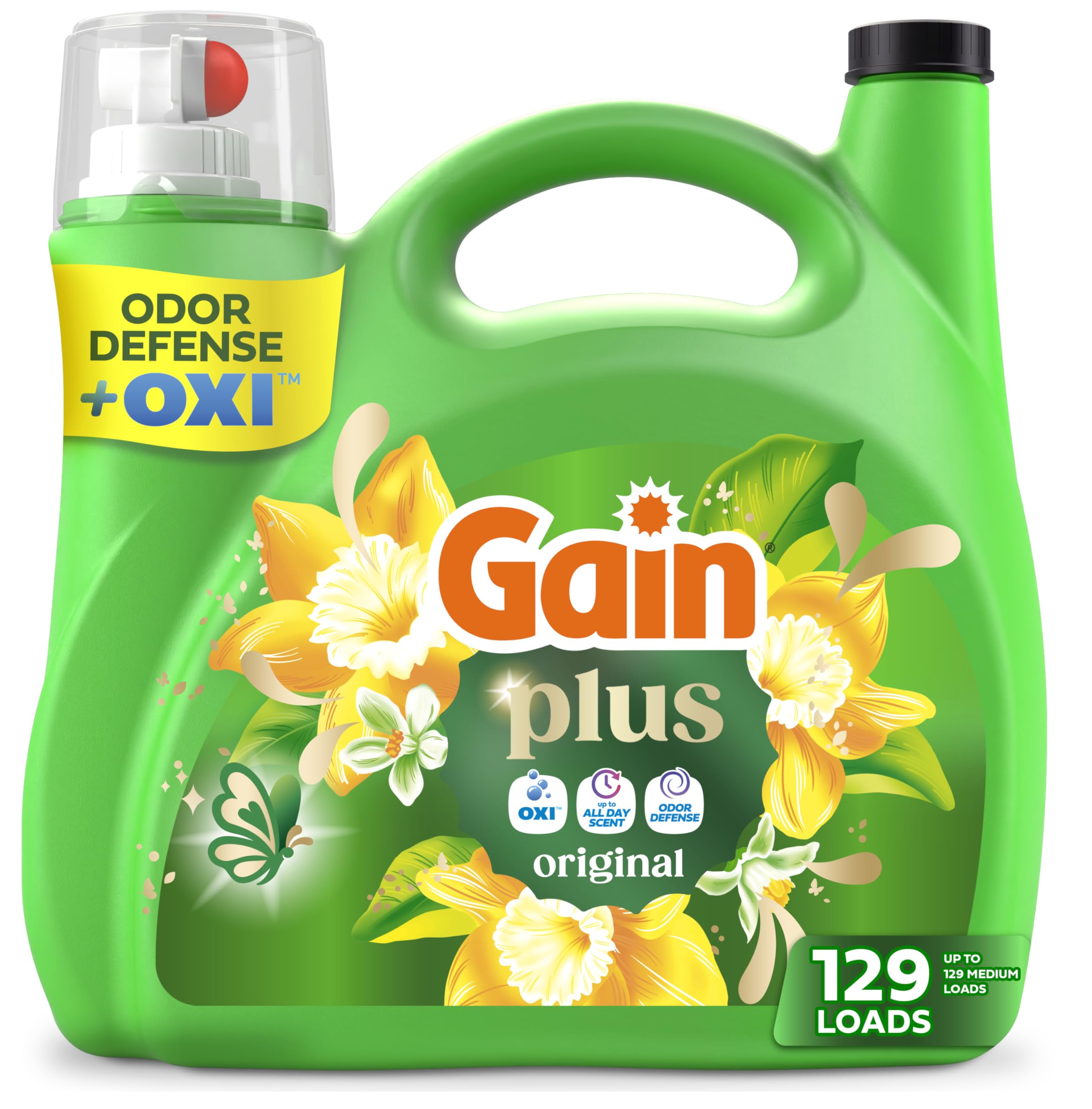 Gain Plus Liquid Laundry Detergent with Oxi Original Scent

