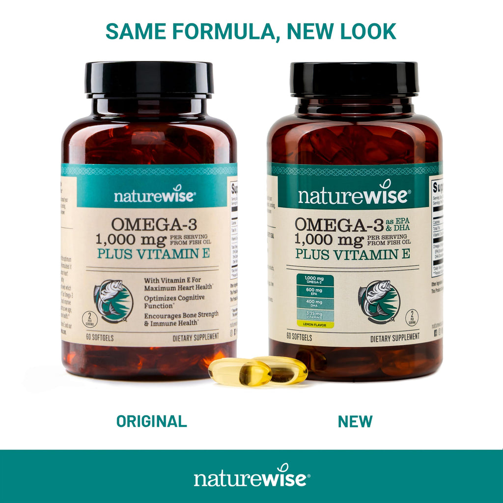 NatureWise Omega-3 + Vitamin E Softgels

