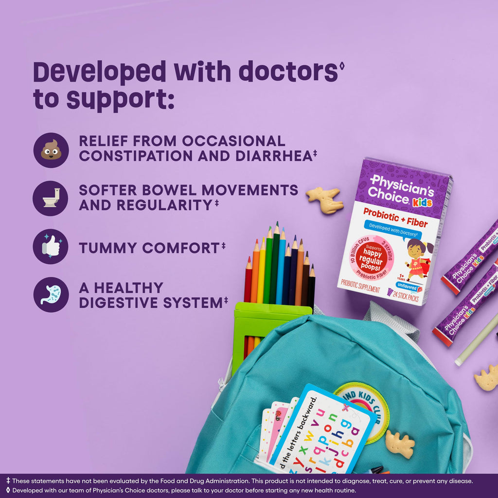Physician's Choice Kids Probiotic + Prebiotic Fiber Digestive Health

