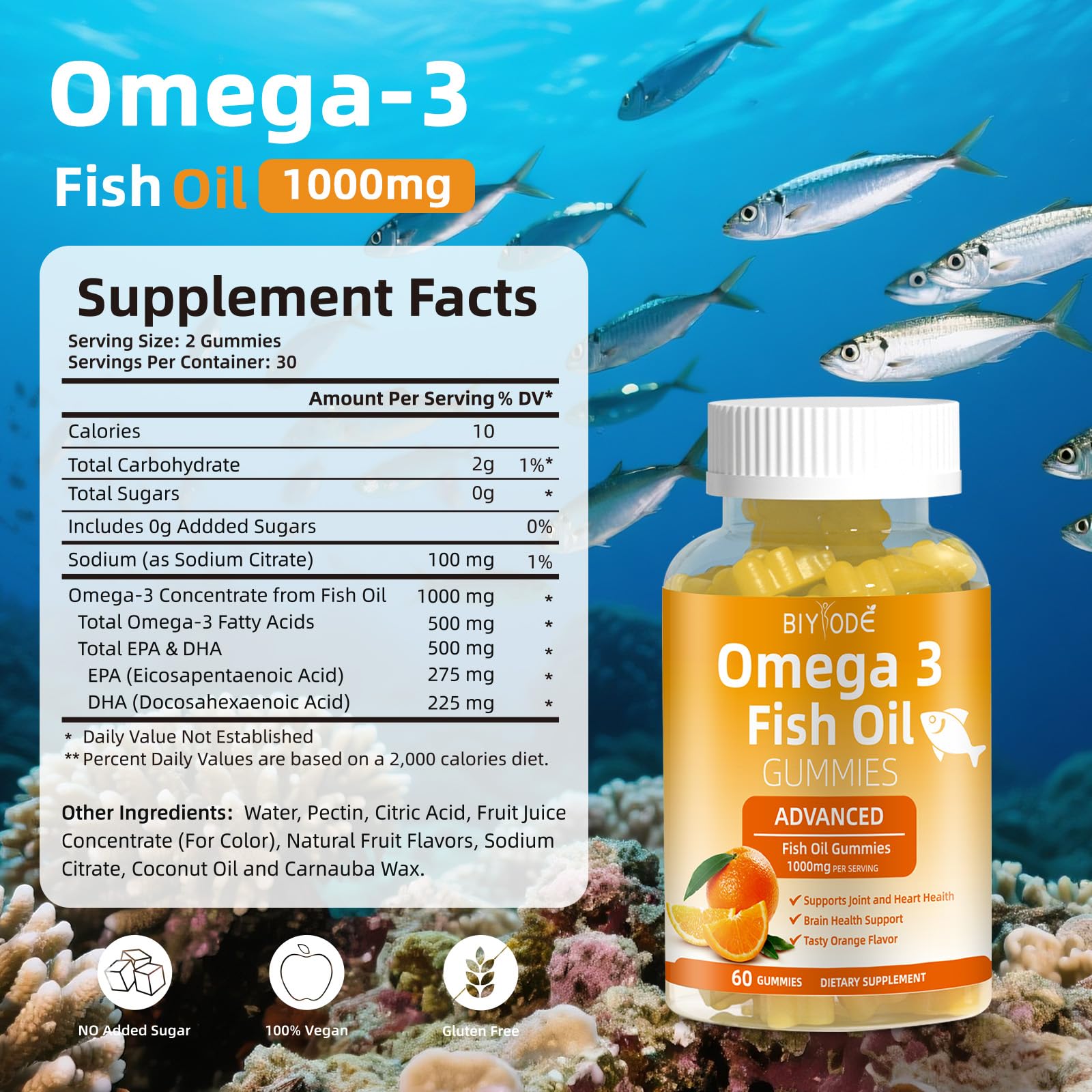 Omega-3 Fish Oil Supplement for Heart & Brain Health

