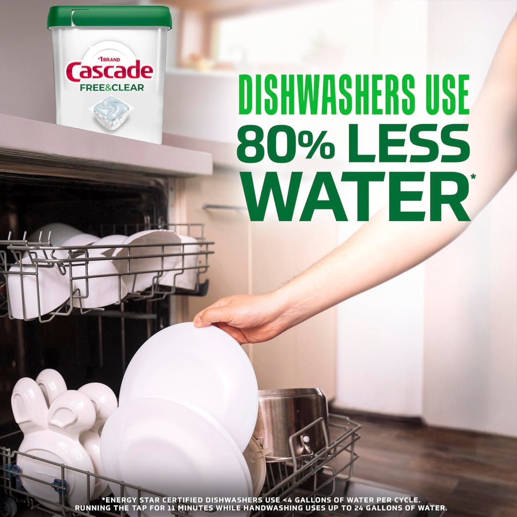Dishwasher Pods Cascade Free & Clear - Unscented

