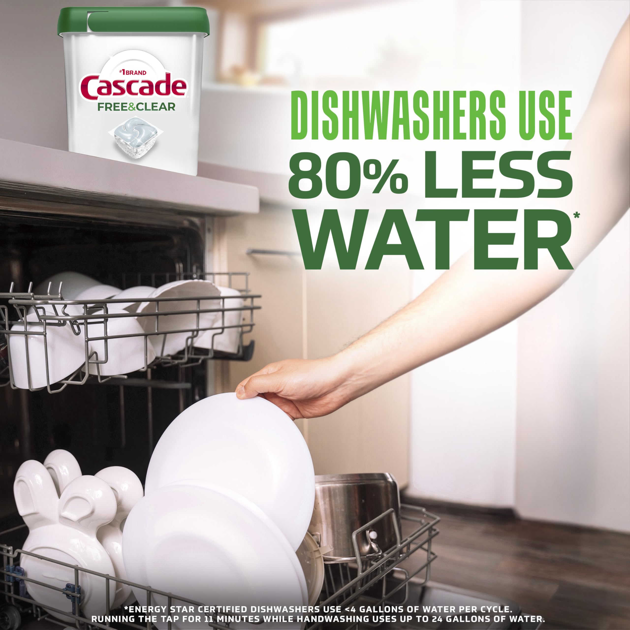 Dishwasher Pods Cascade Free & Clear - Unscented

