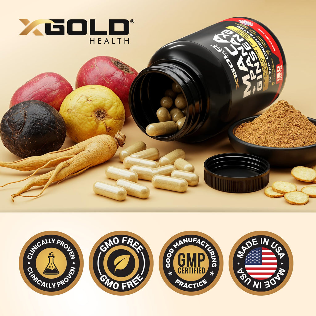 Maca Root & Panax Ginseng Capsule | X Gold Health

