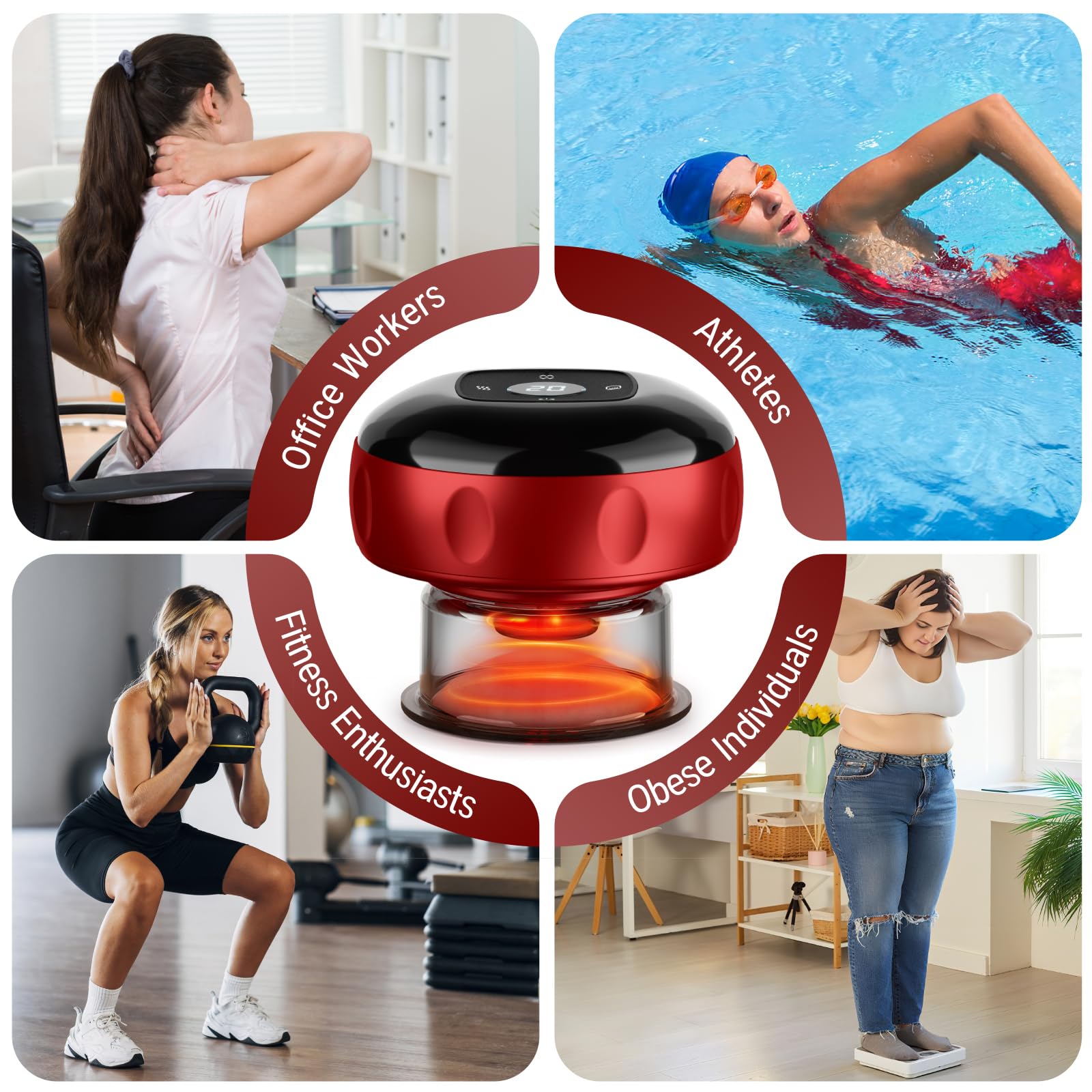 7-in-1 Smart Cupping Therapy Massager with Red Light

