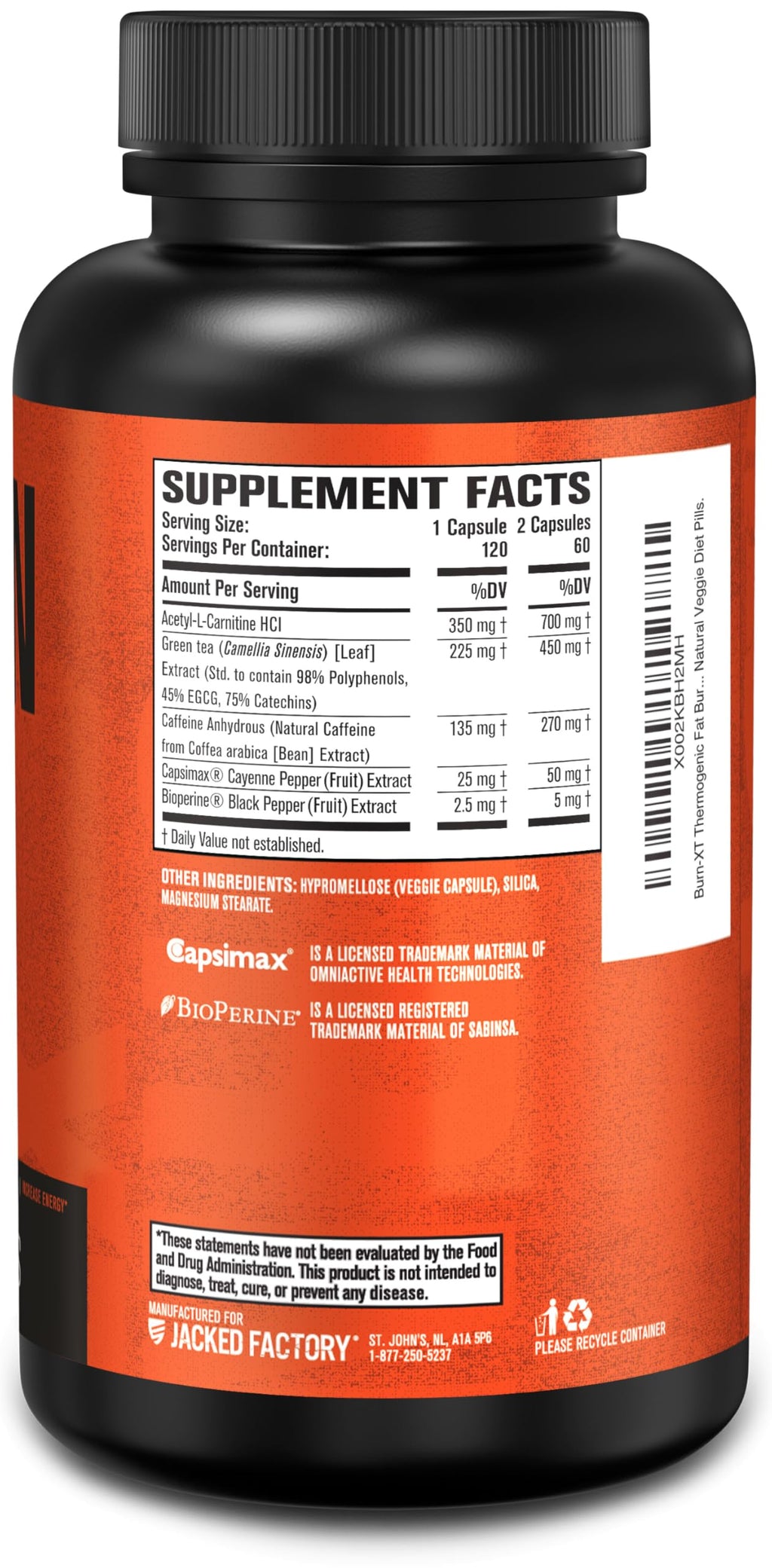 Jacked Factory Burn-XT Fat Burner Studied Metabolism

