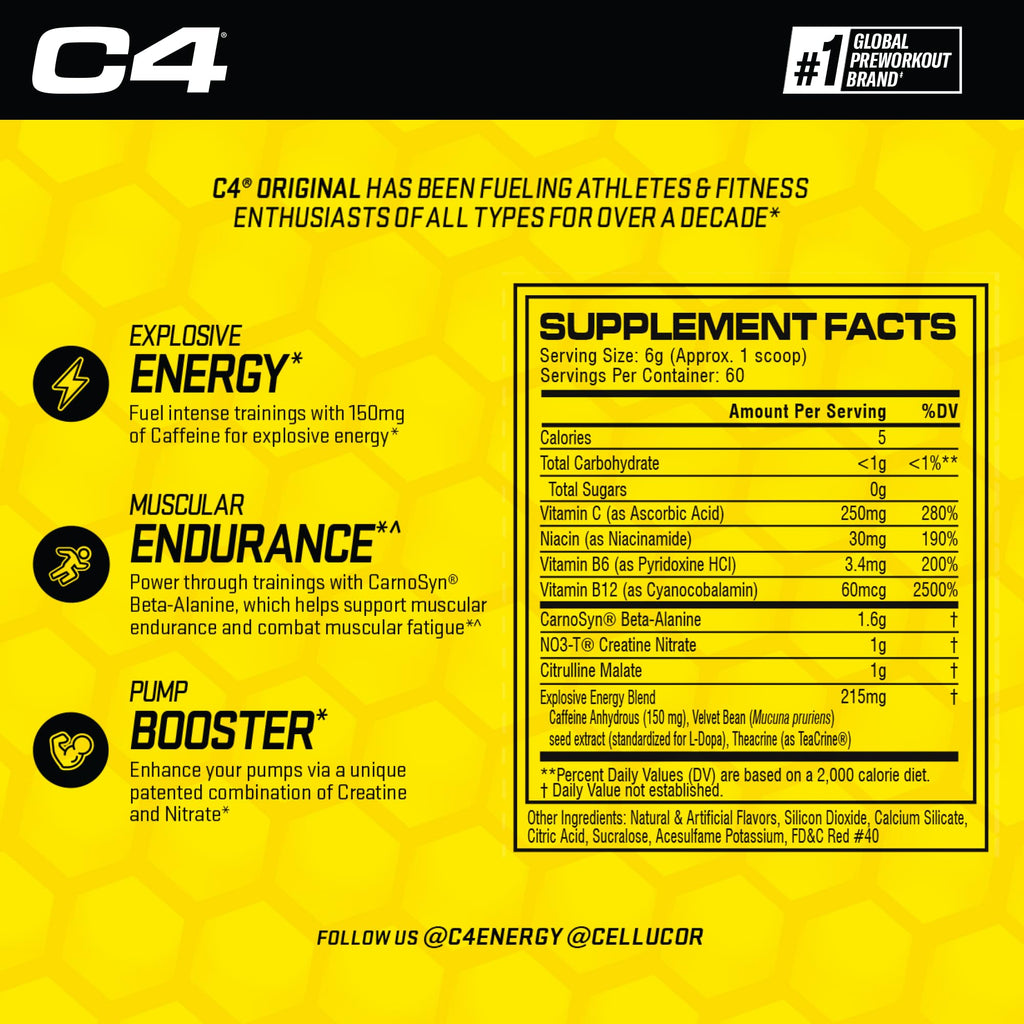 C4 Original Pre Workout Powder | Energy & Endurance

