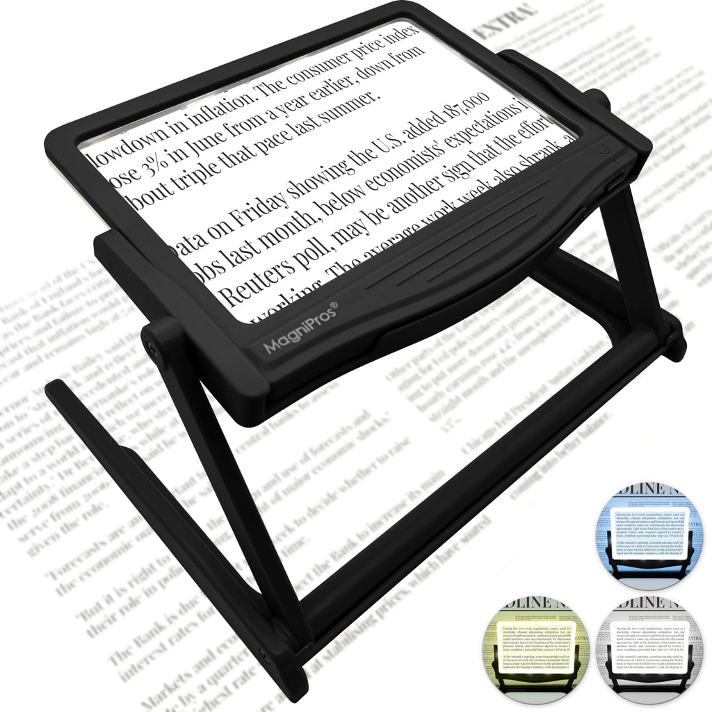 MAGNIPROS LED Page Magnifier 5X with Anti-Glare Lens


